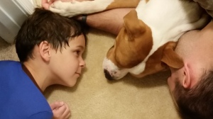 The love between a boy and his dog...